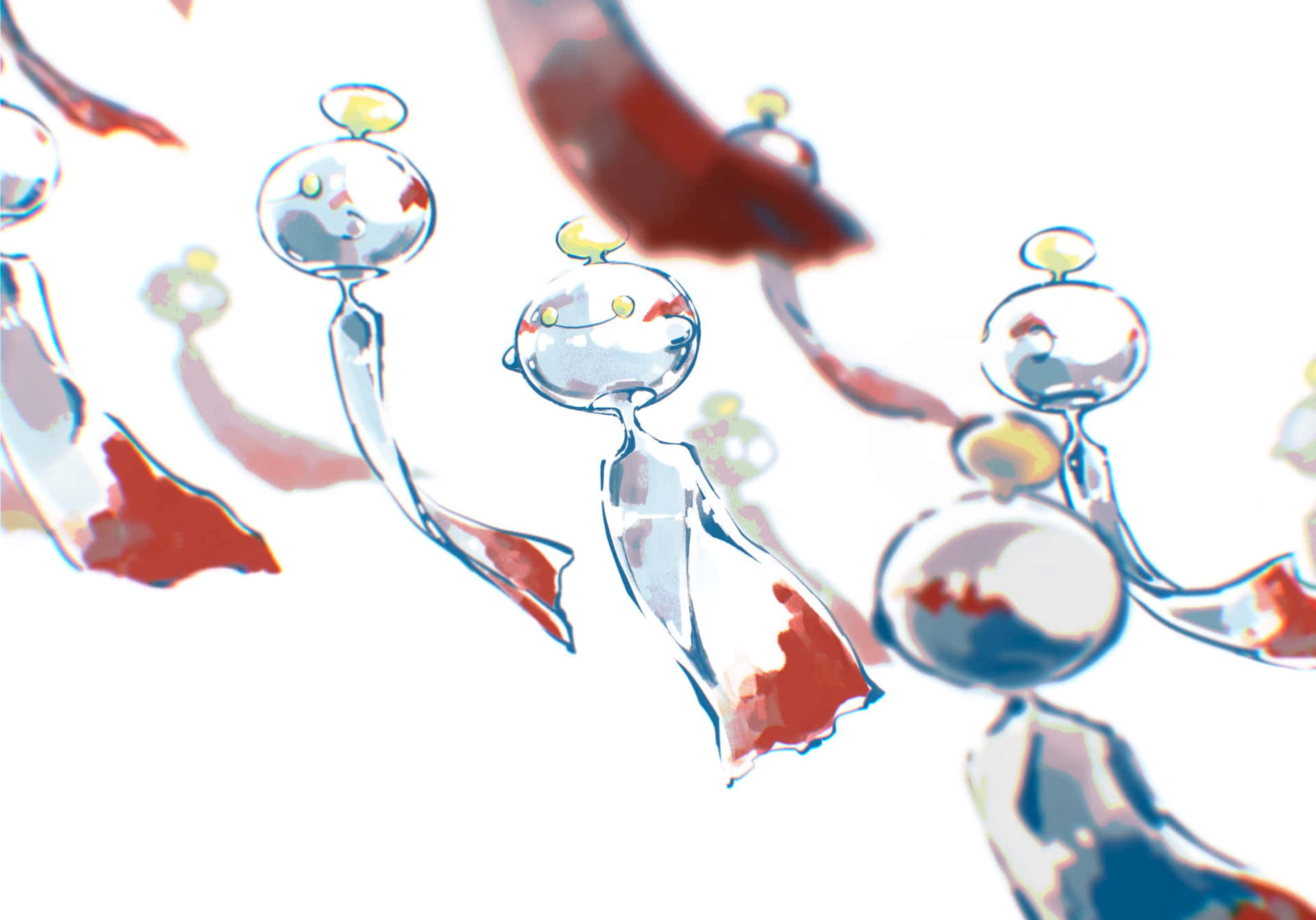 Multiple Image Of Chimecho Background