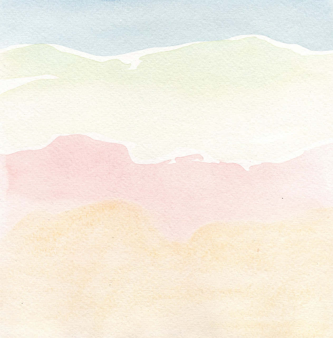 Multiple Shades Of Calming Blue Pastel Watercolors Background