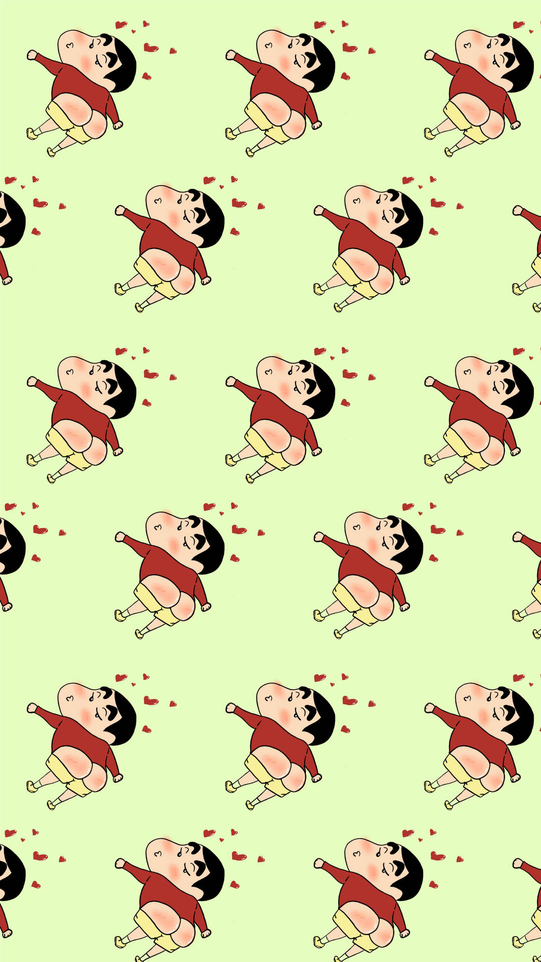 Multiple Shin Chan Cartoon With Butt Out Background