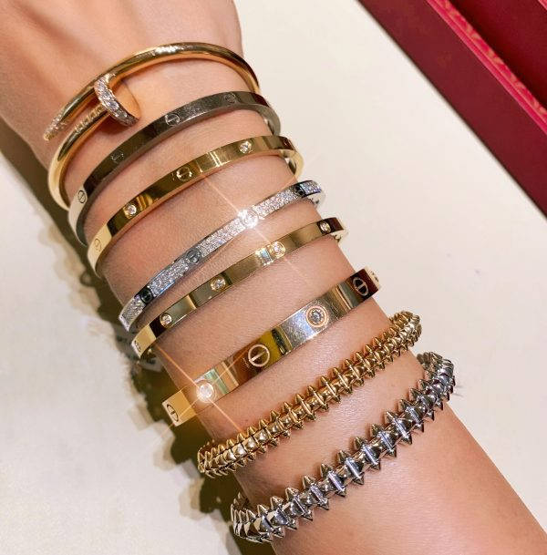 Multiple Two-toned Cartier Bracelets