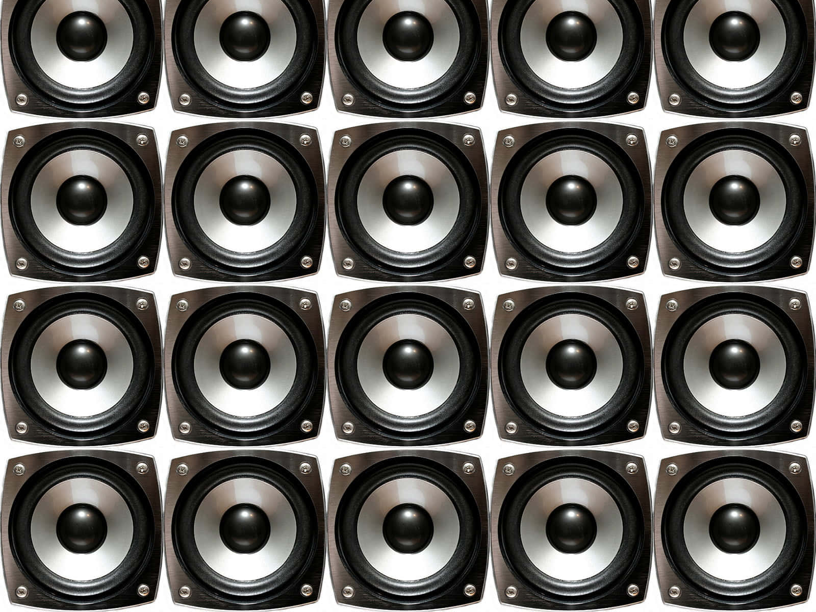 Multiple Wall Metal Sound Speakers Illustration