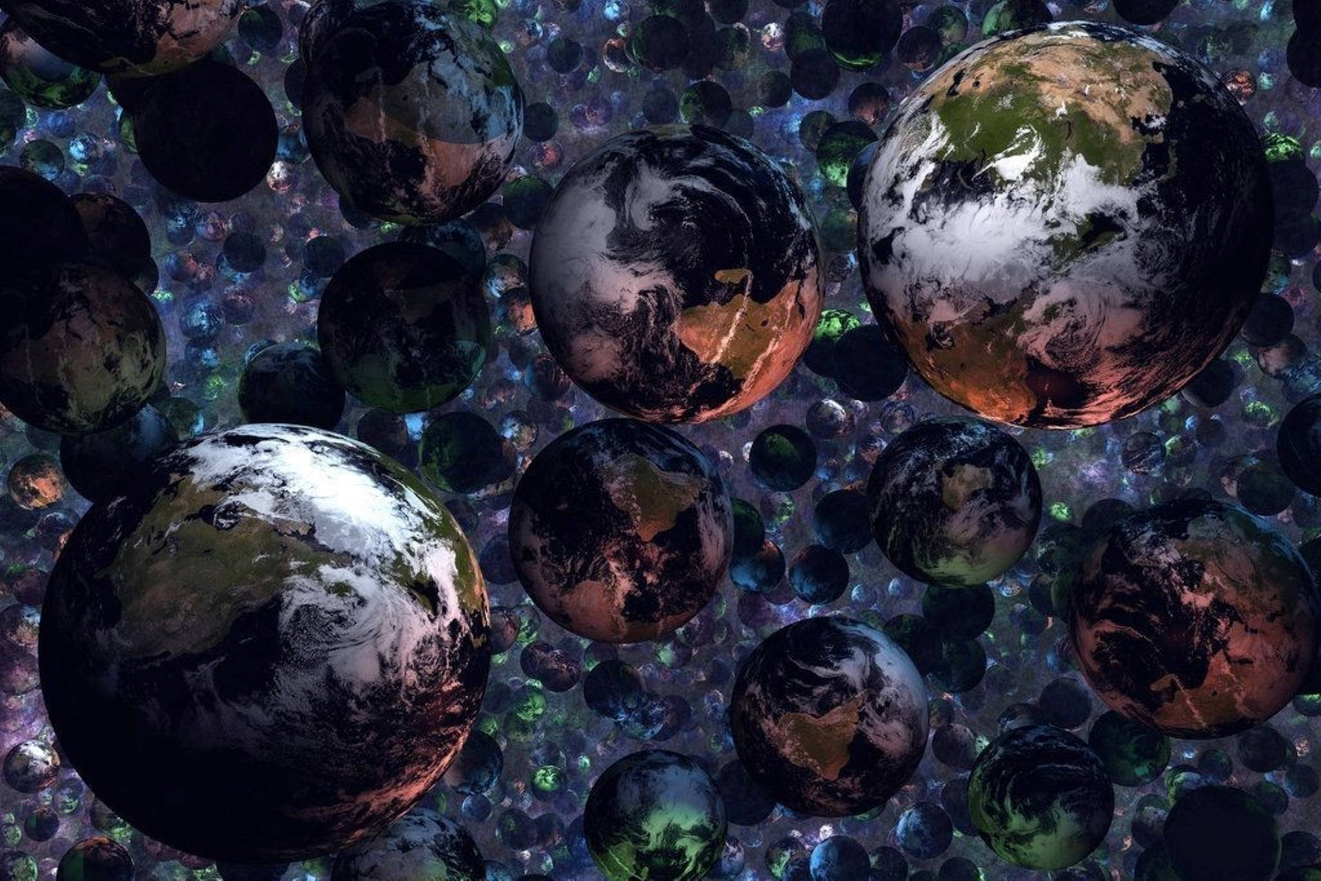 Multiverse Earths In The Quantum Background