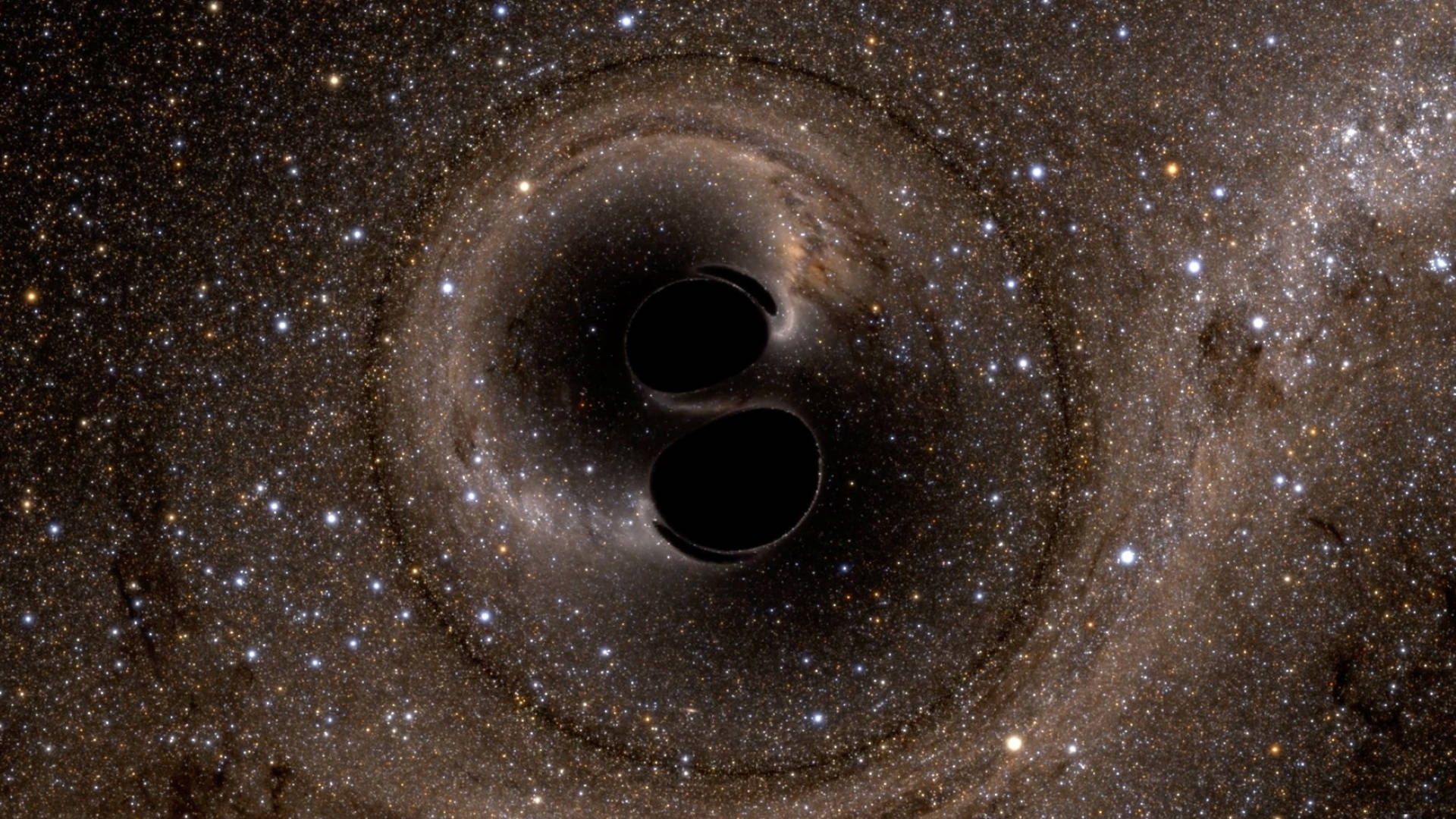 Multiverse Two Black Holes Background