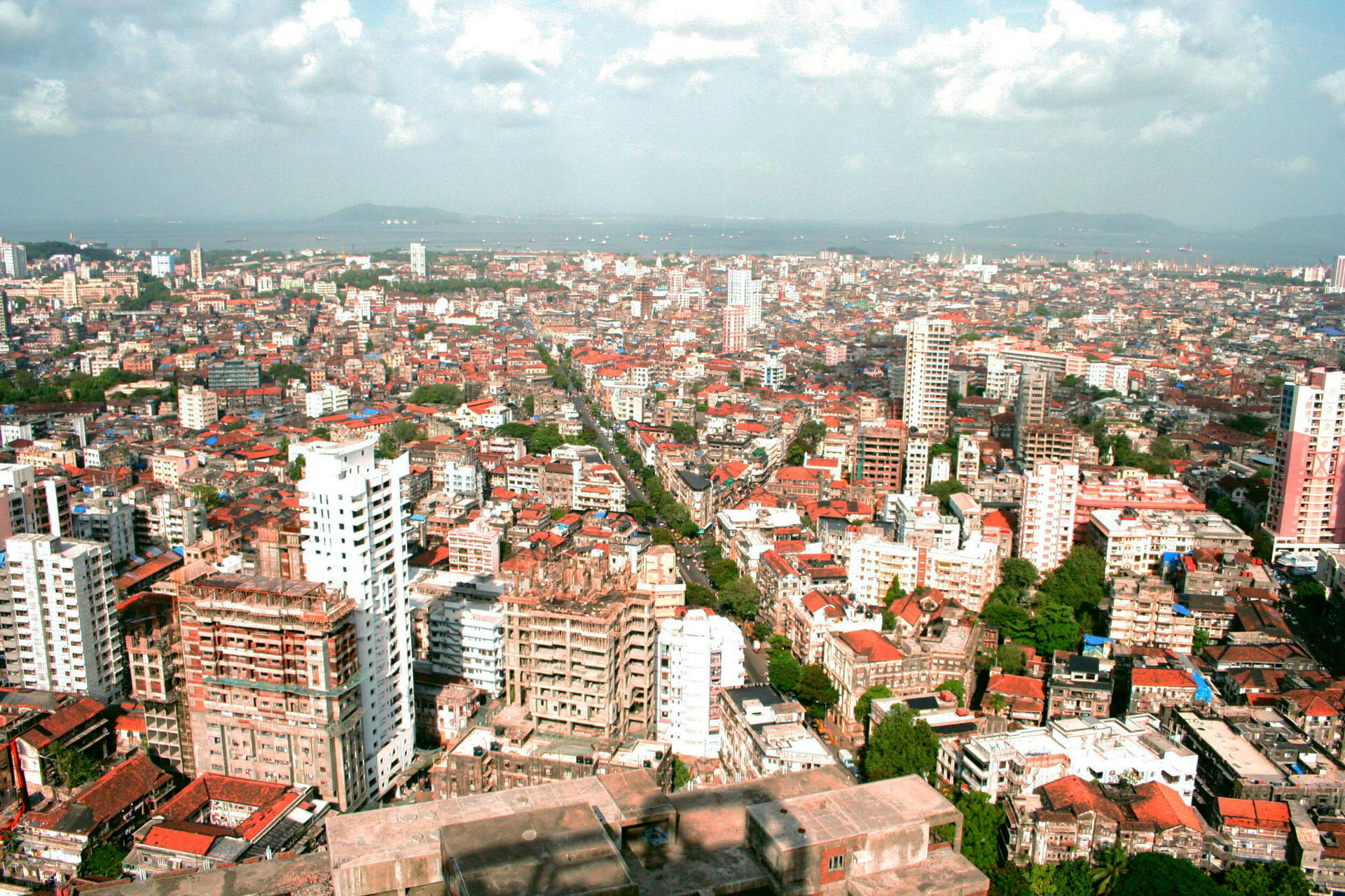 Mumbai Bird's Eye View Background