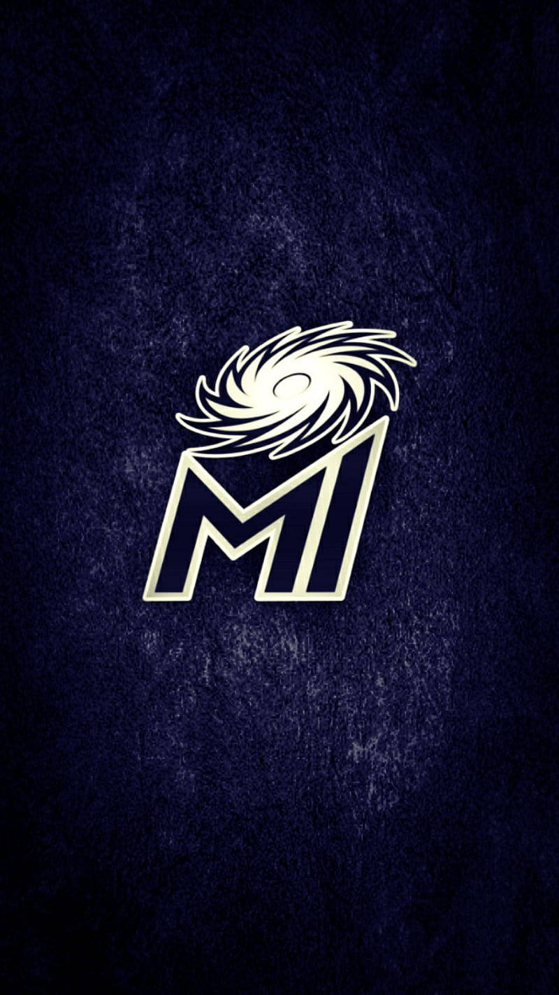 Mumbai Indians Logo With Swirling Design Background