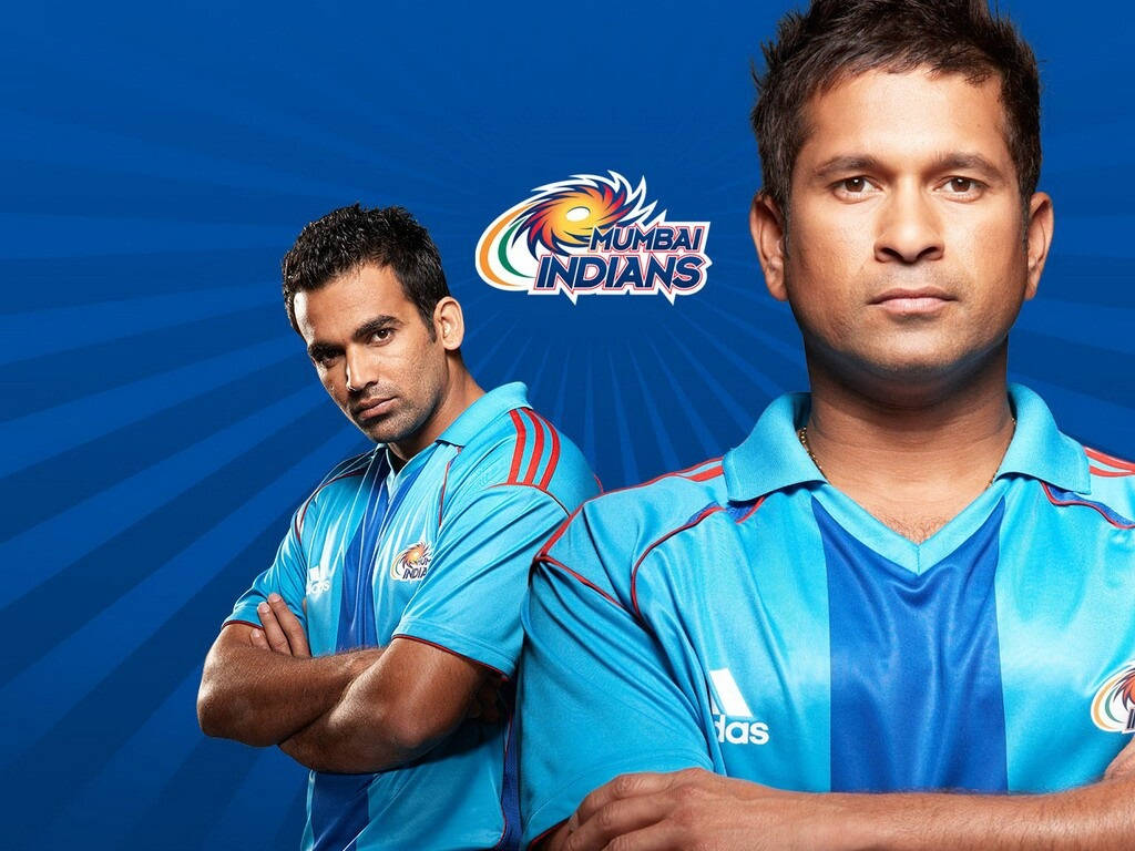 Mumbai Indians Players Tendulkar And Khan Background