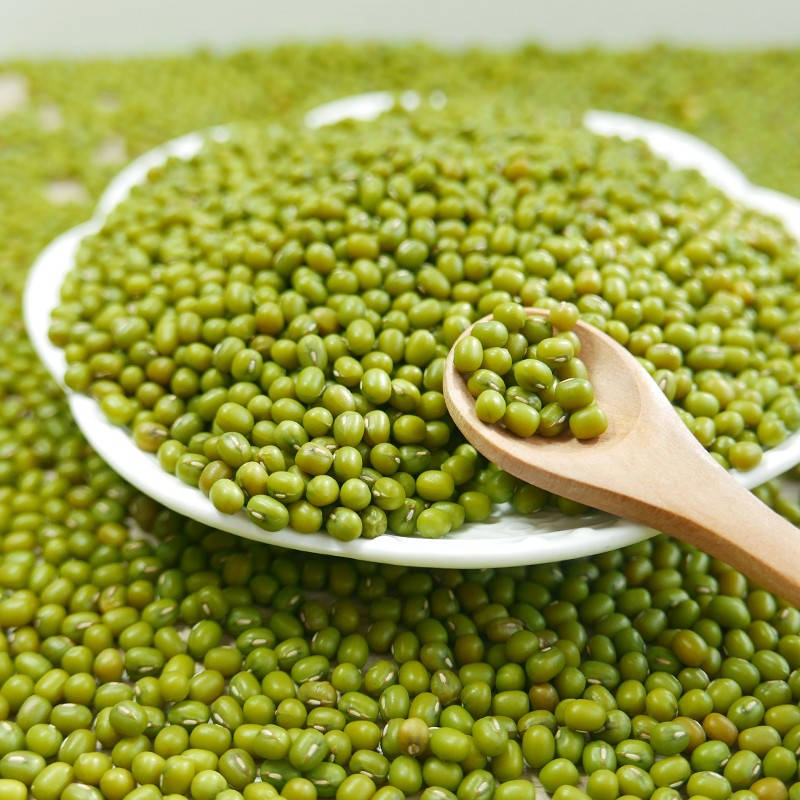 Mung Beans On A Plate Background