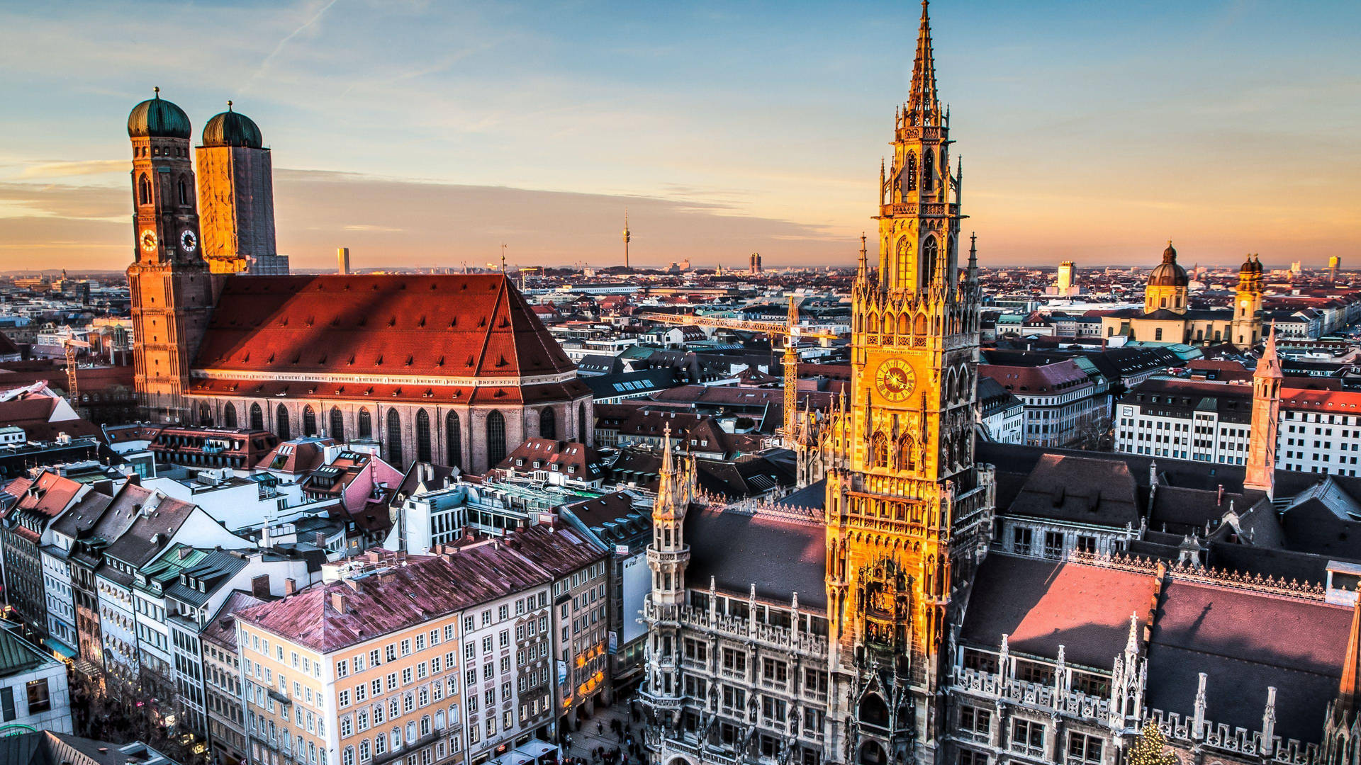 Munich City Old Cityscape Background