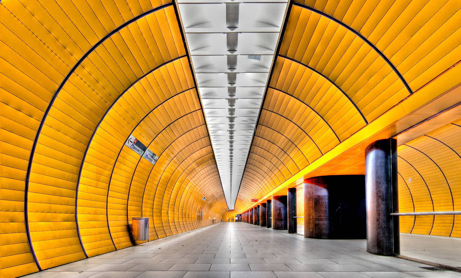 Munich Metro Tunnel Background