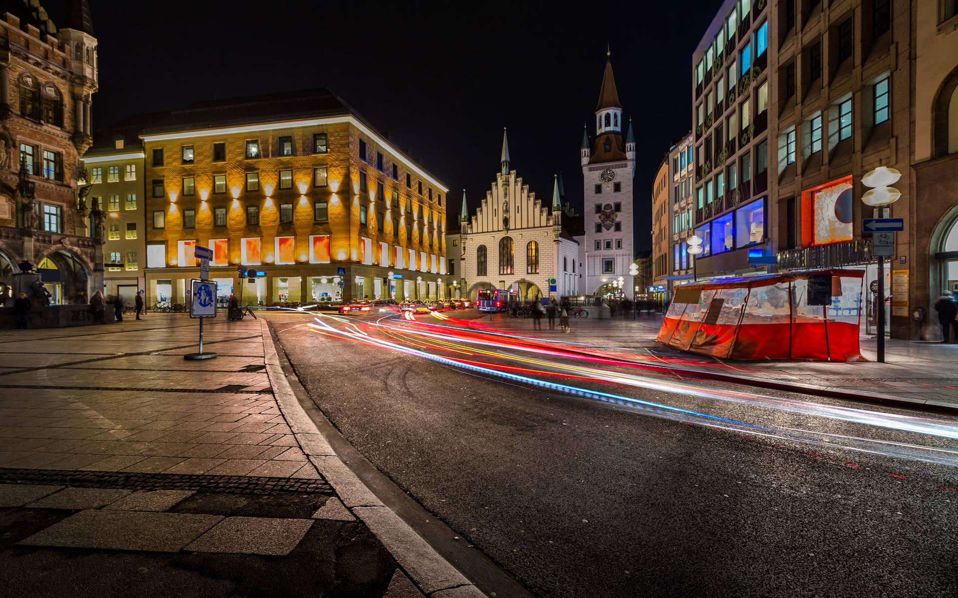 Munich Old Town Street Background