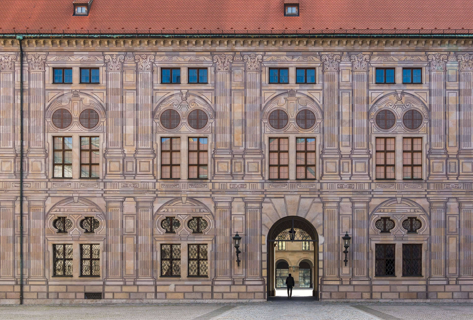 Munich Residenz Facade Background