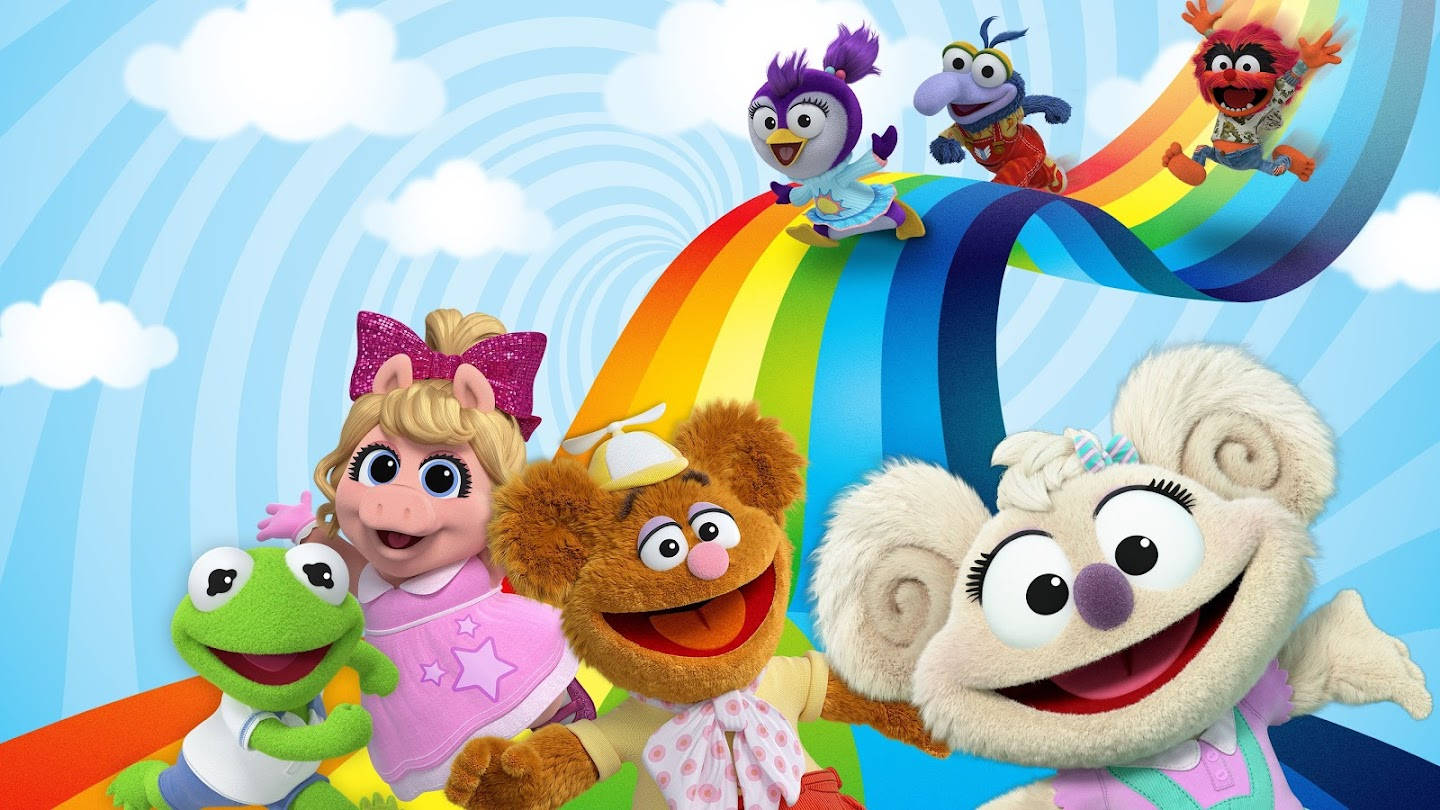 Muppet Babies Enjoying Rainbow Slide Adventure