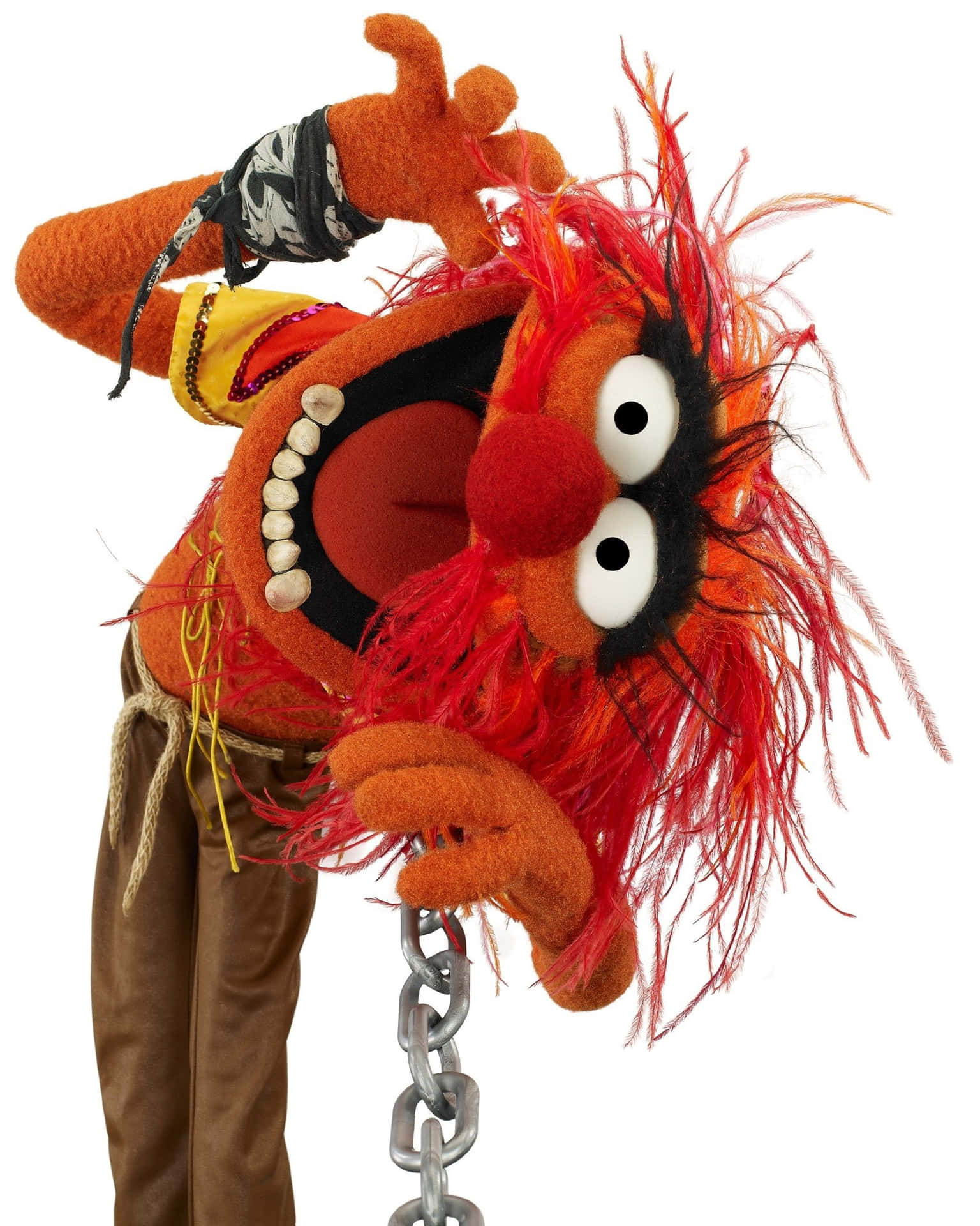 Muppet Character Orange Fringe Background