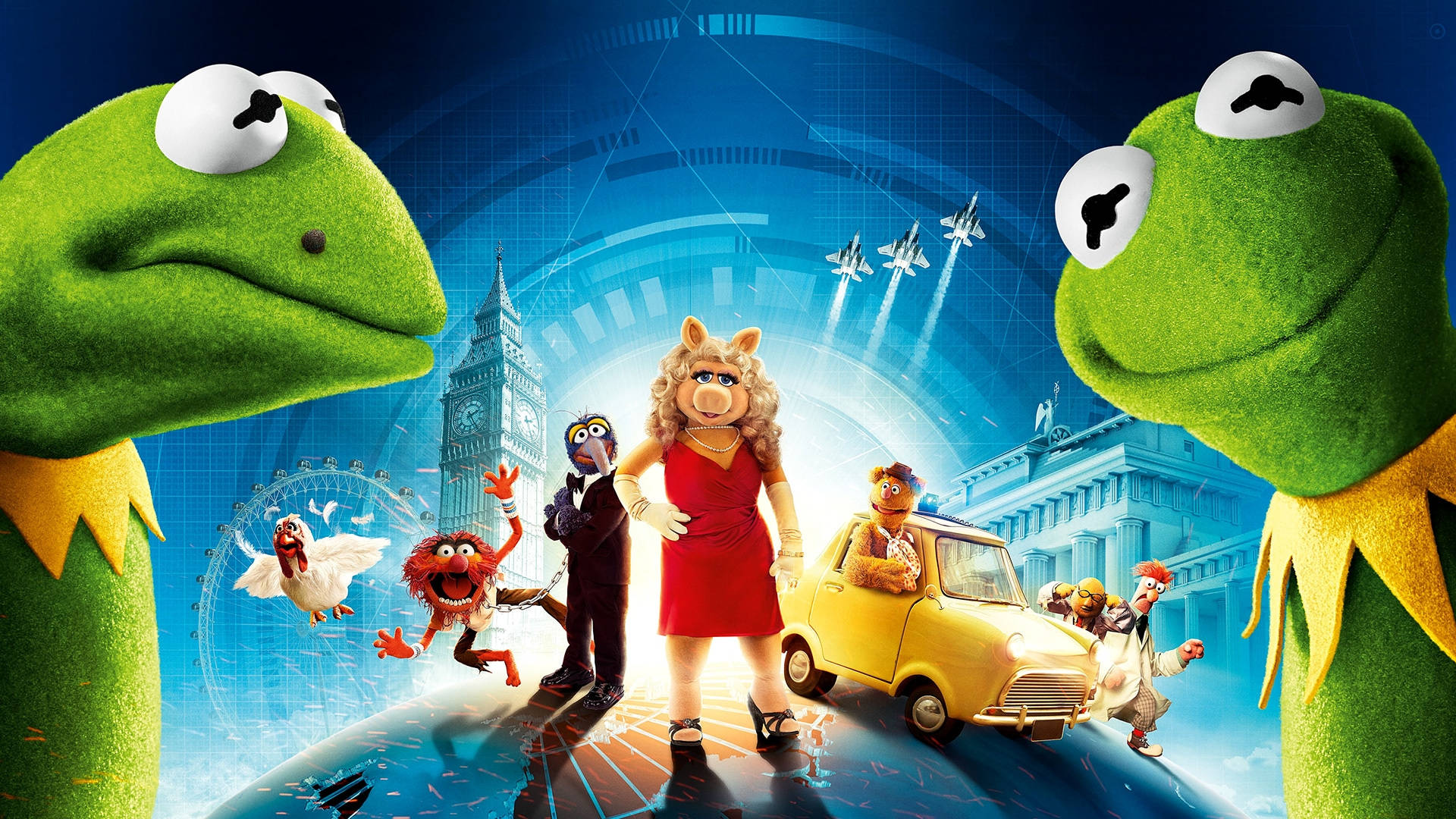 Muppets Most Wanted Face-off Poster Background