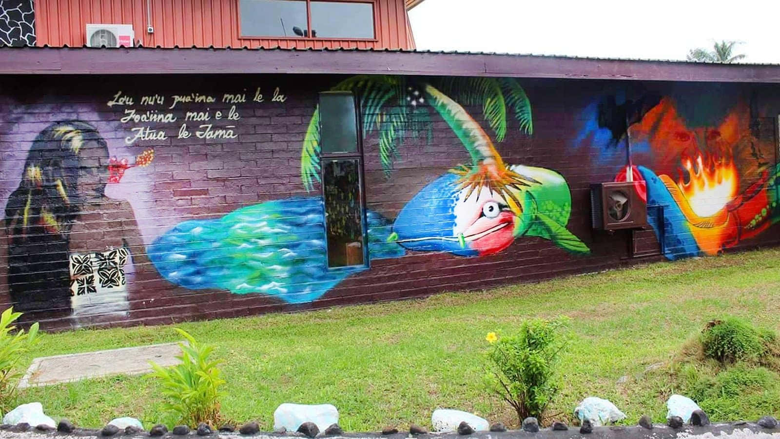 Mural Paintings On Apia Buildings