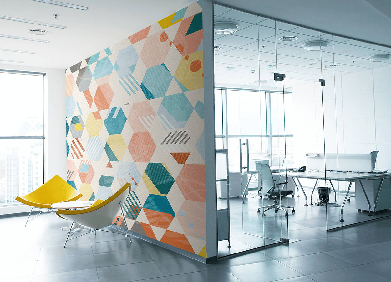 Mural Wall Modern Office Interior Design