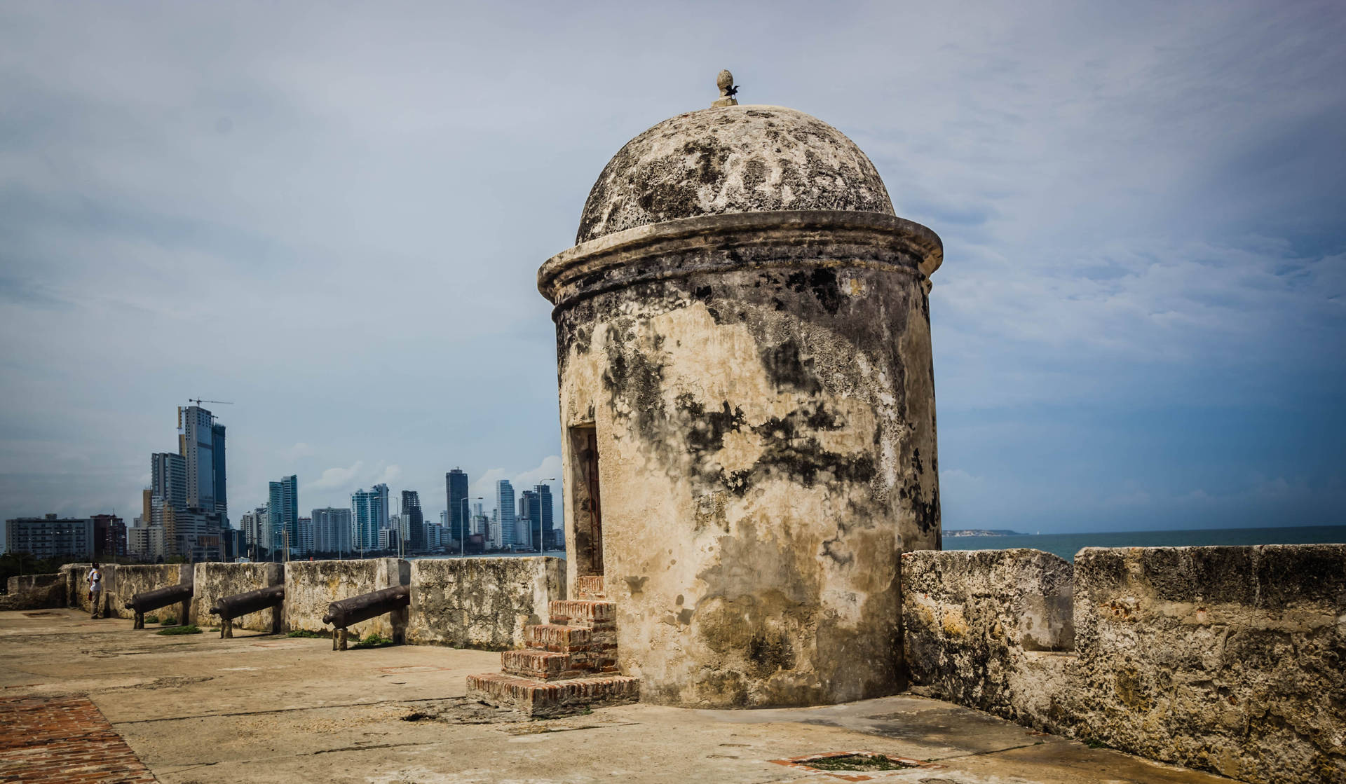 Murallas De Cartagena In Colombia Background