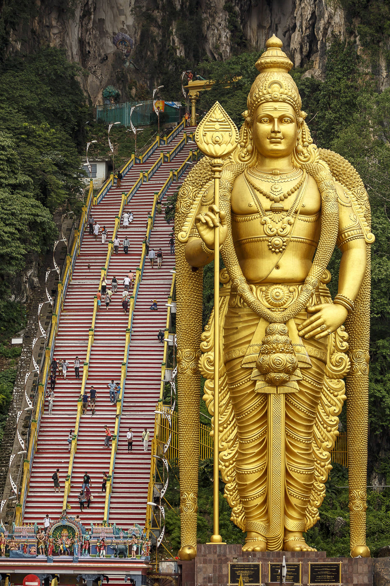 Murugan Statue Beside Stairs