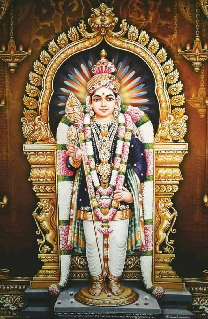 Murugan With Garlands Background