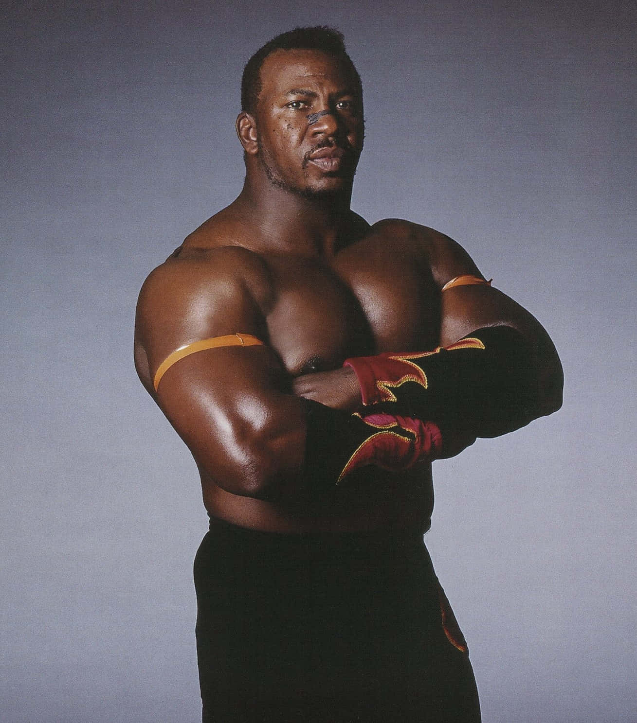 Muscled Wrestler Pose Background