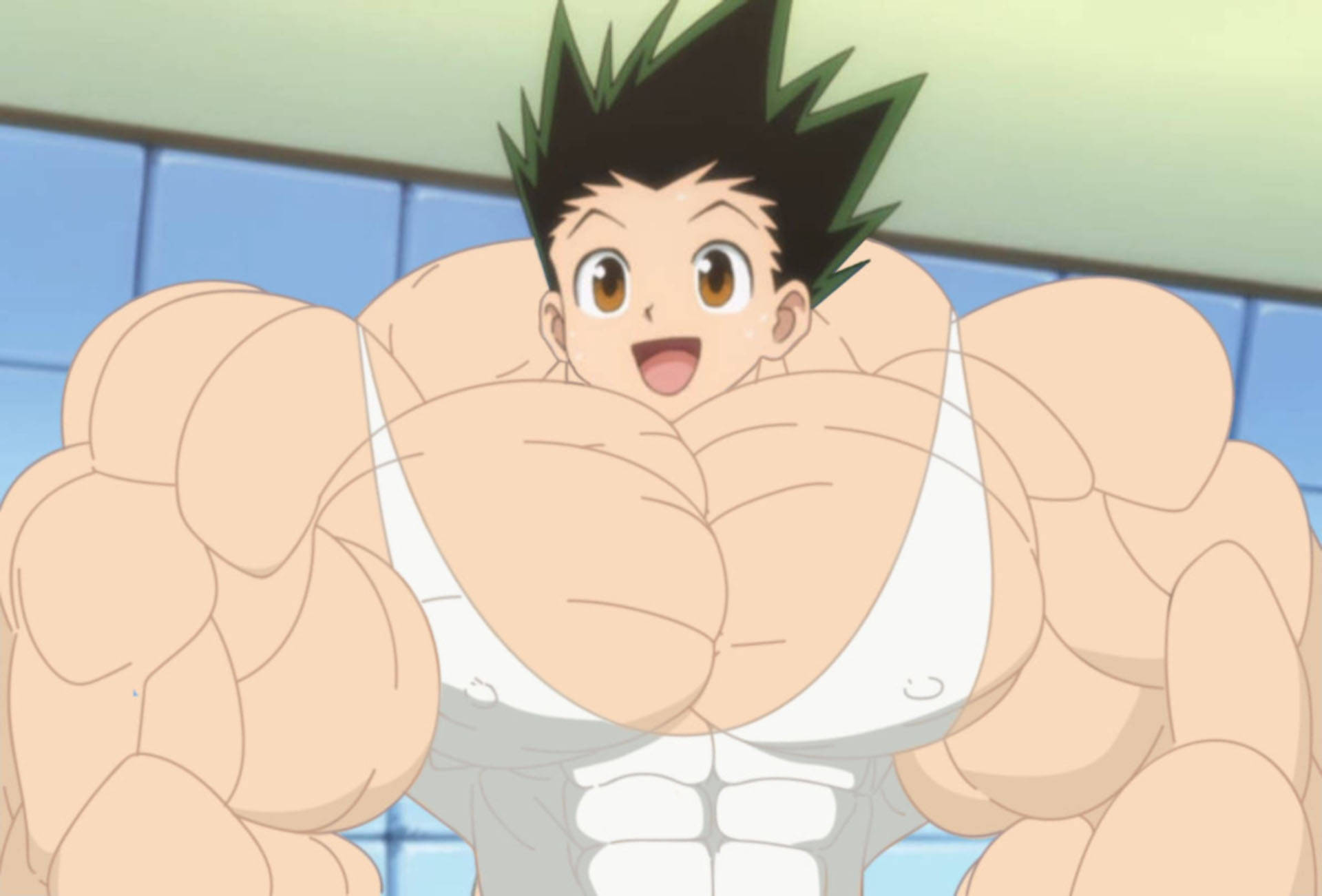 Muscular Adult Gon Physique Background