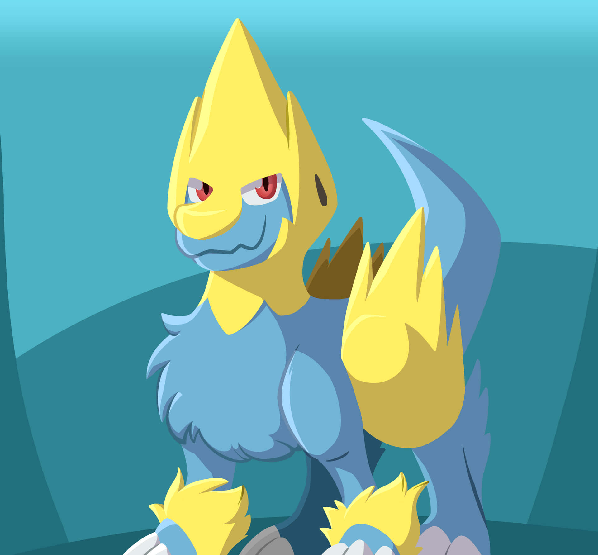 Muscular Manectric With Red Eyes