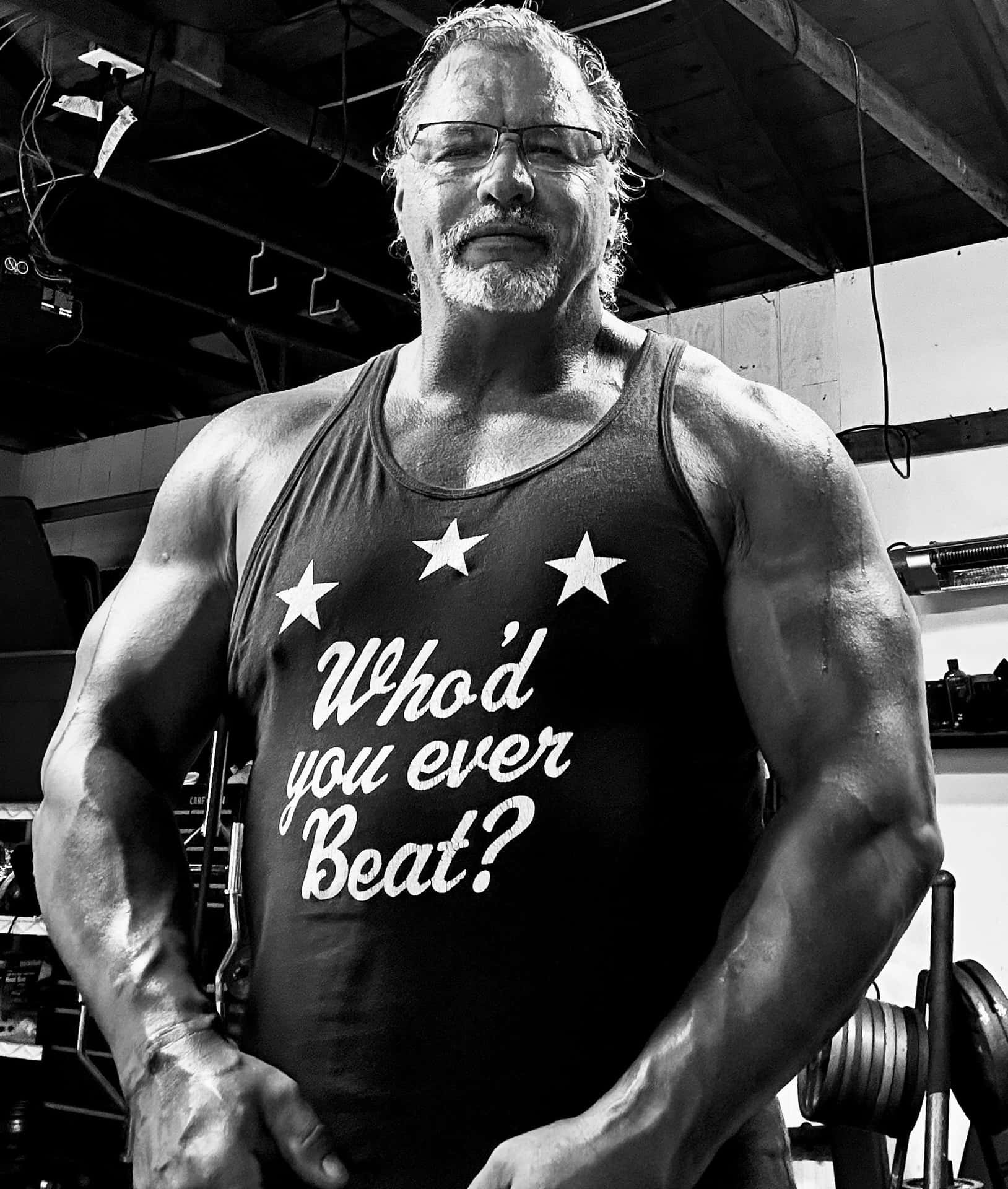 Muscular Manin Gym Tank Top Background