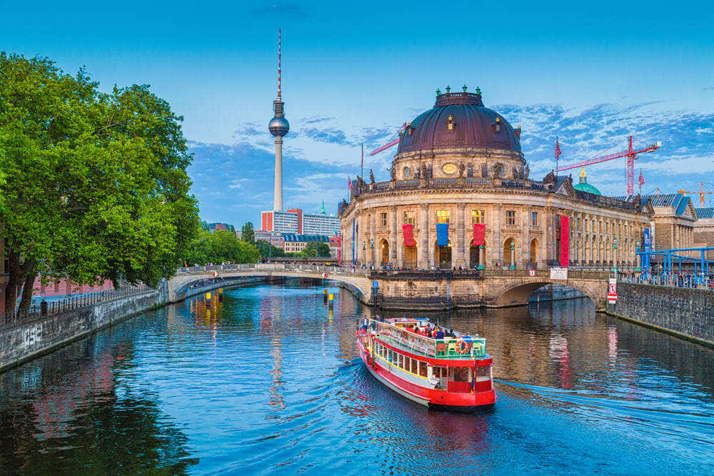Museum Island Blue-tinted Photo Background