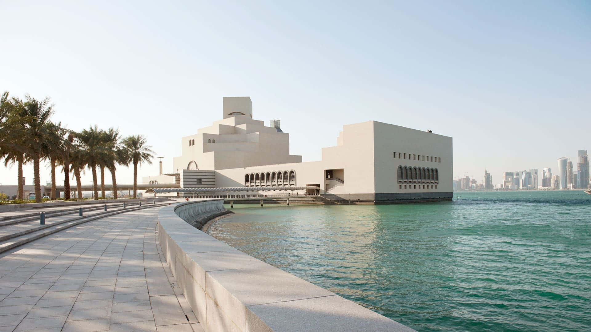 Museum Of Islamic Art In The Morning Background