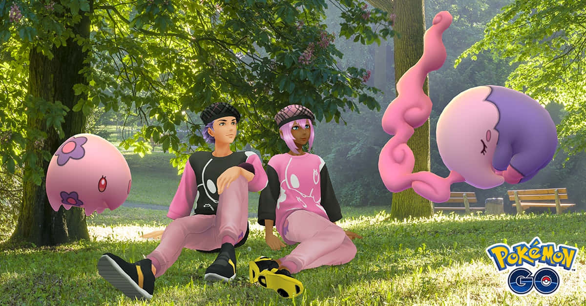Musharna In Park With Trainer Background