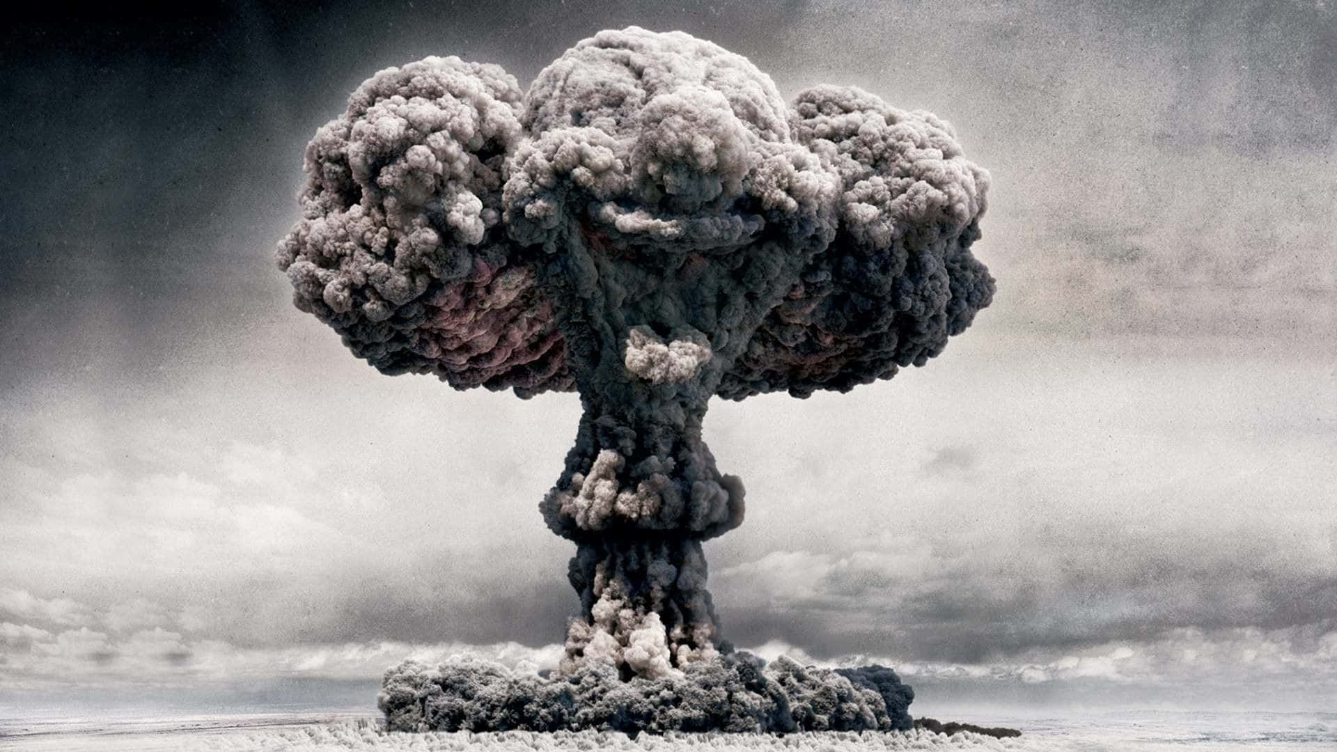 Mushroom Cloud Explosion Background