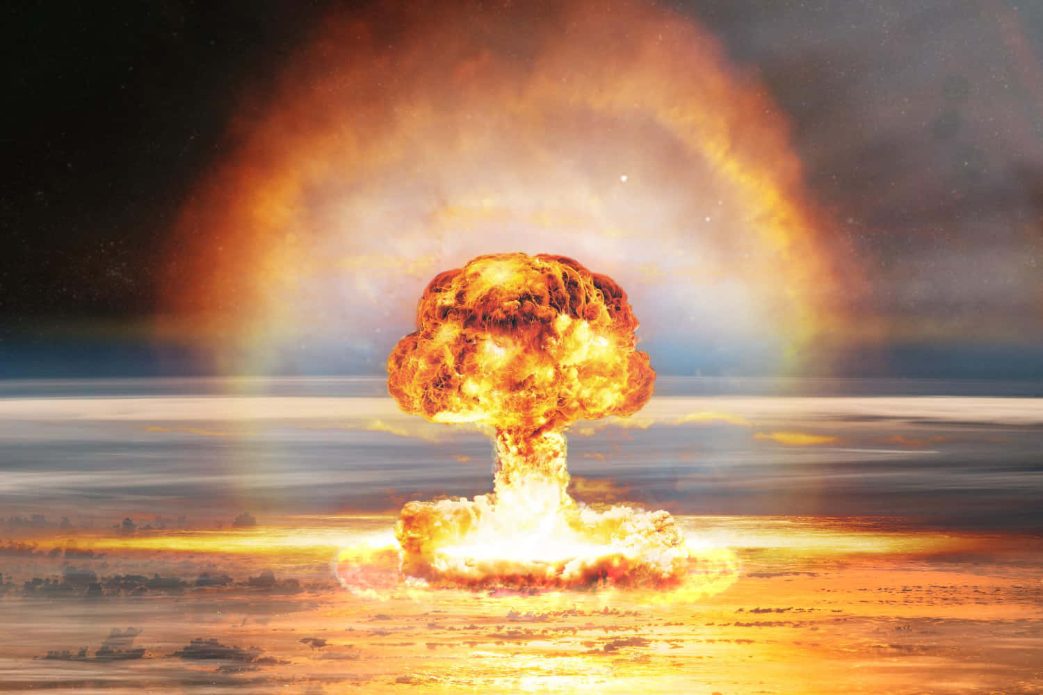 Mushroom Cloud Nuclear Explosion Background