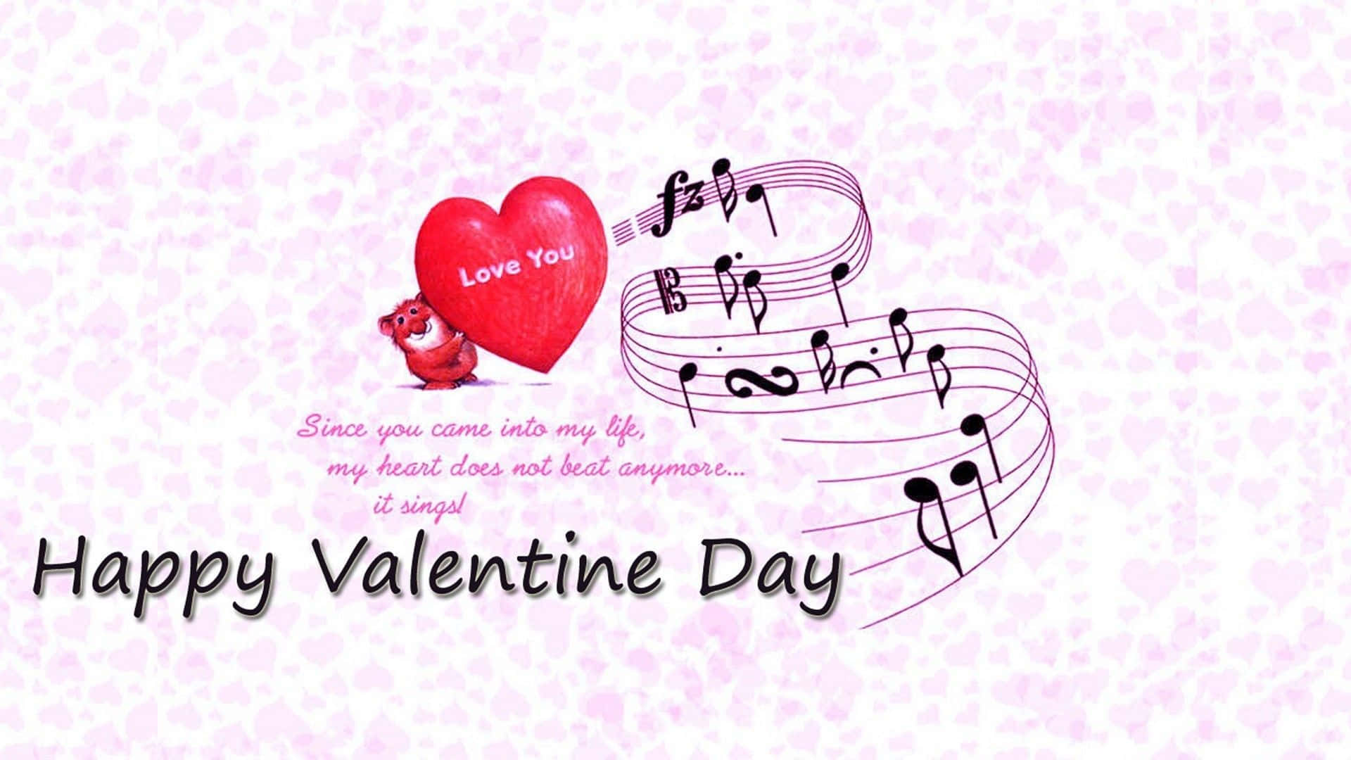 Music Aesthetic Cute Happy Valentine Day Background