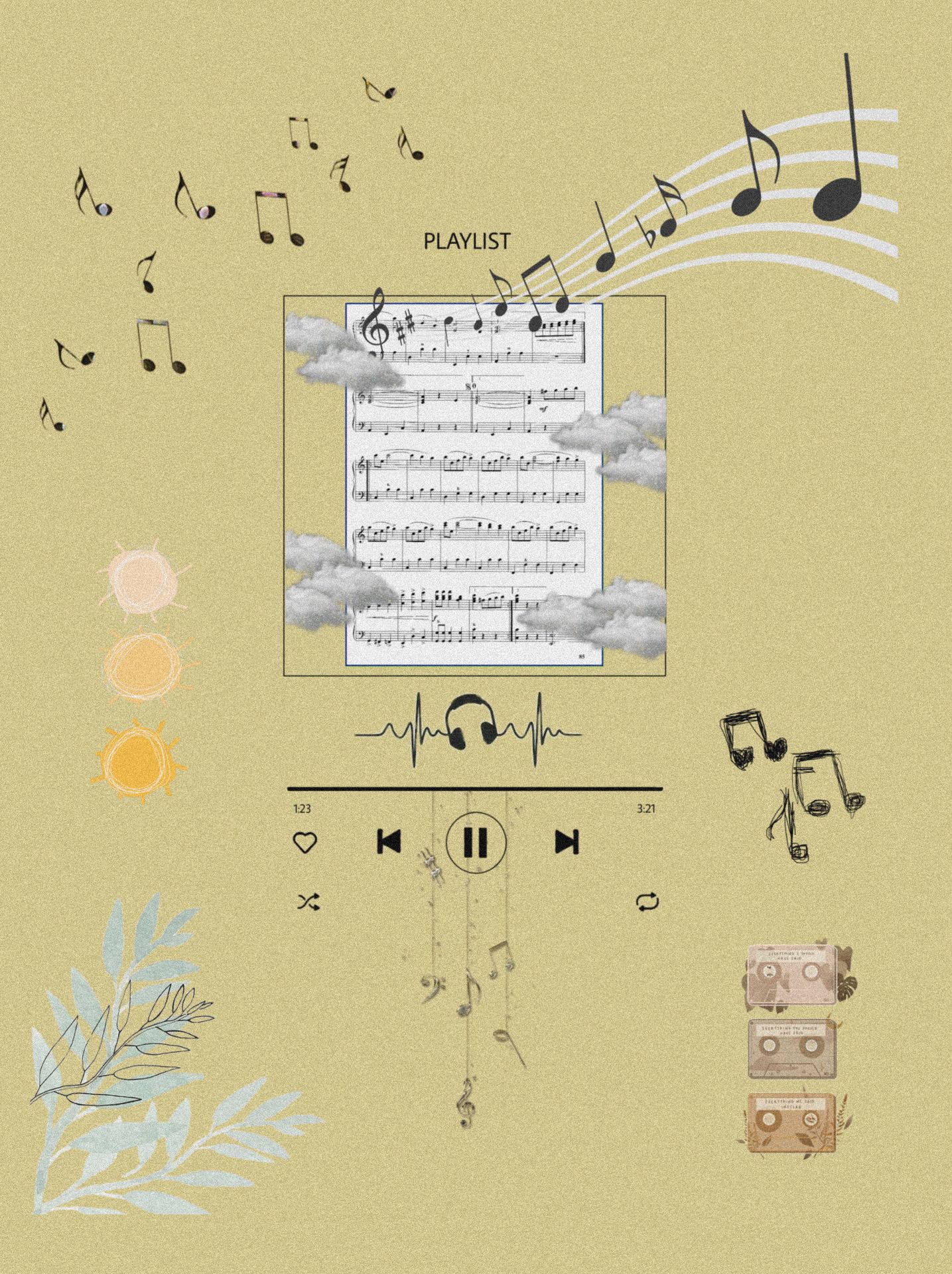Music Aesthetic Digital Art Background