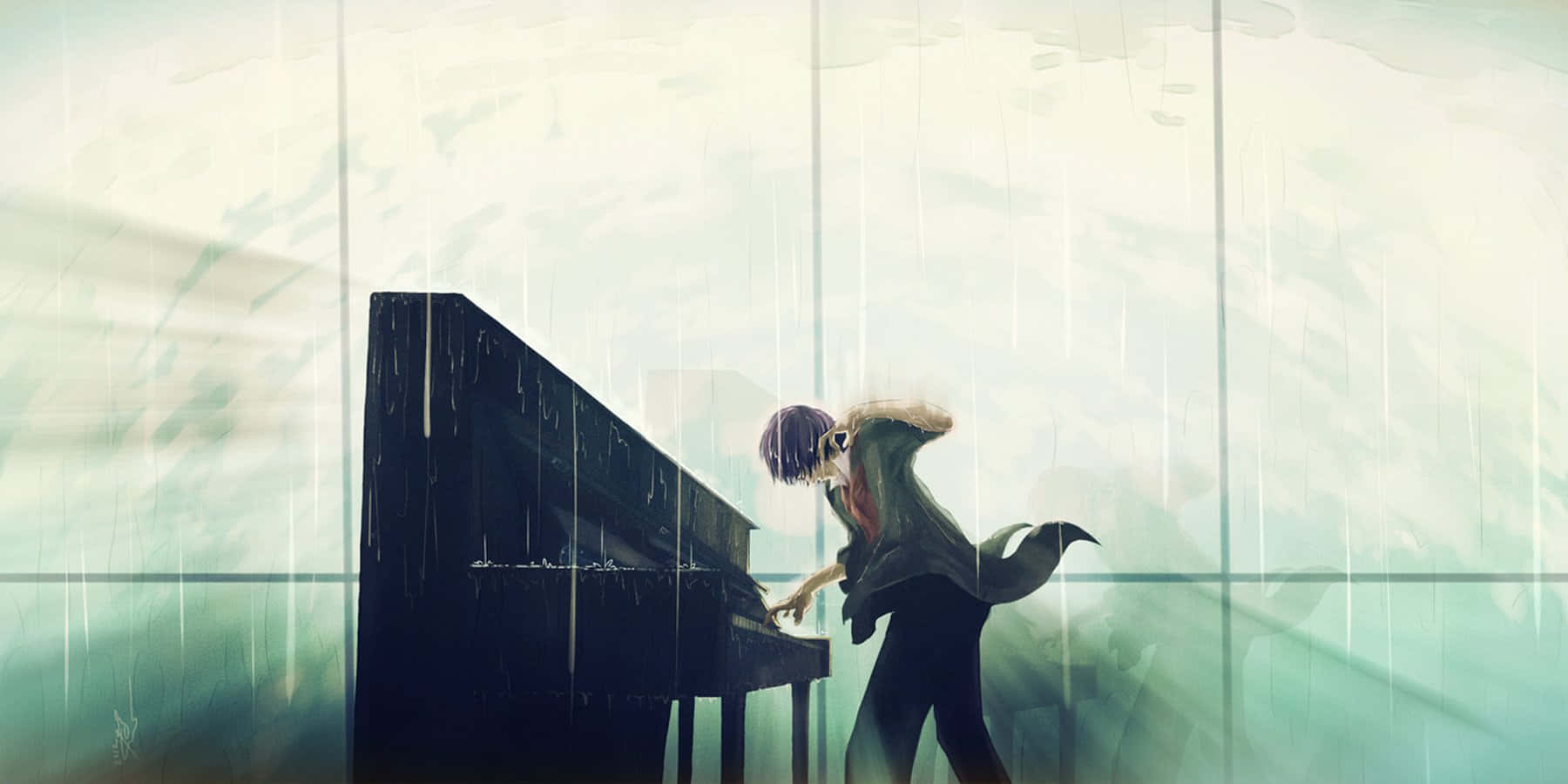 Music Anime Grand Piano Background