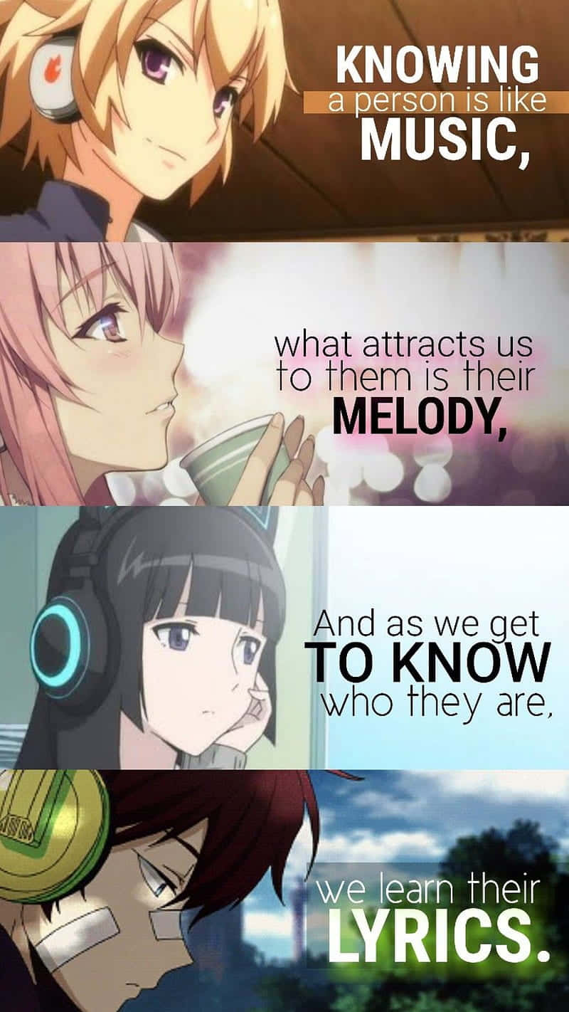 Music Anime Quotes Collection Background