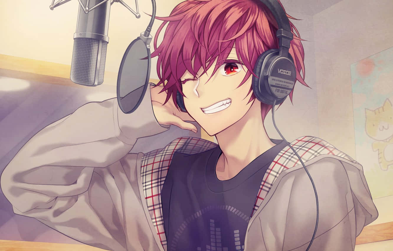 Music Anime Red Hair Background