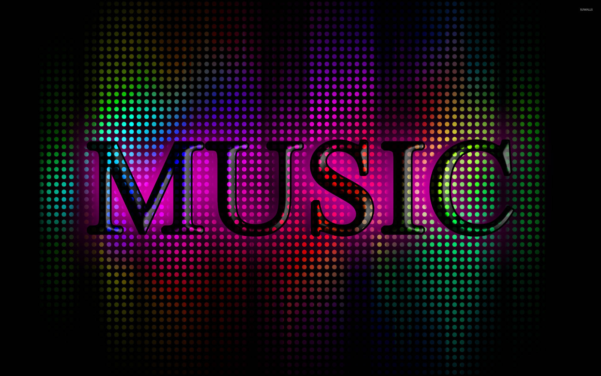 Music Colorful Dots Background