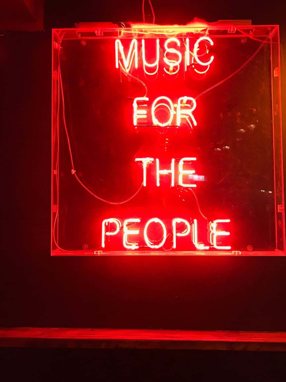 Music For The People Neon Sign Background
