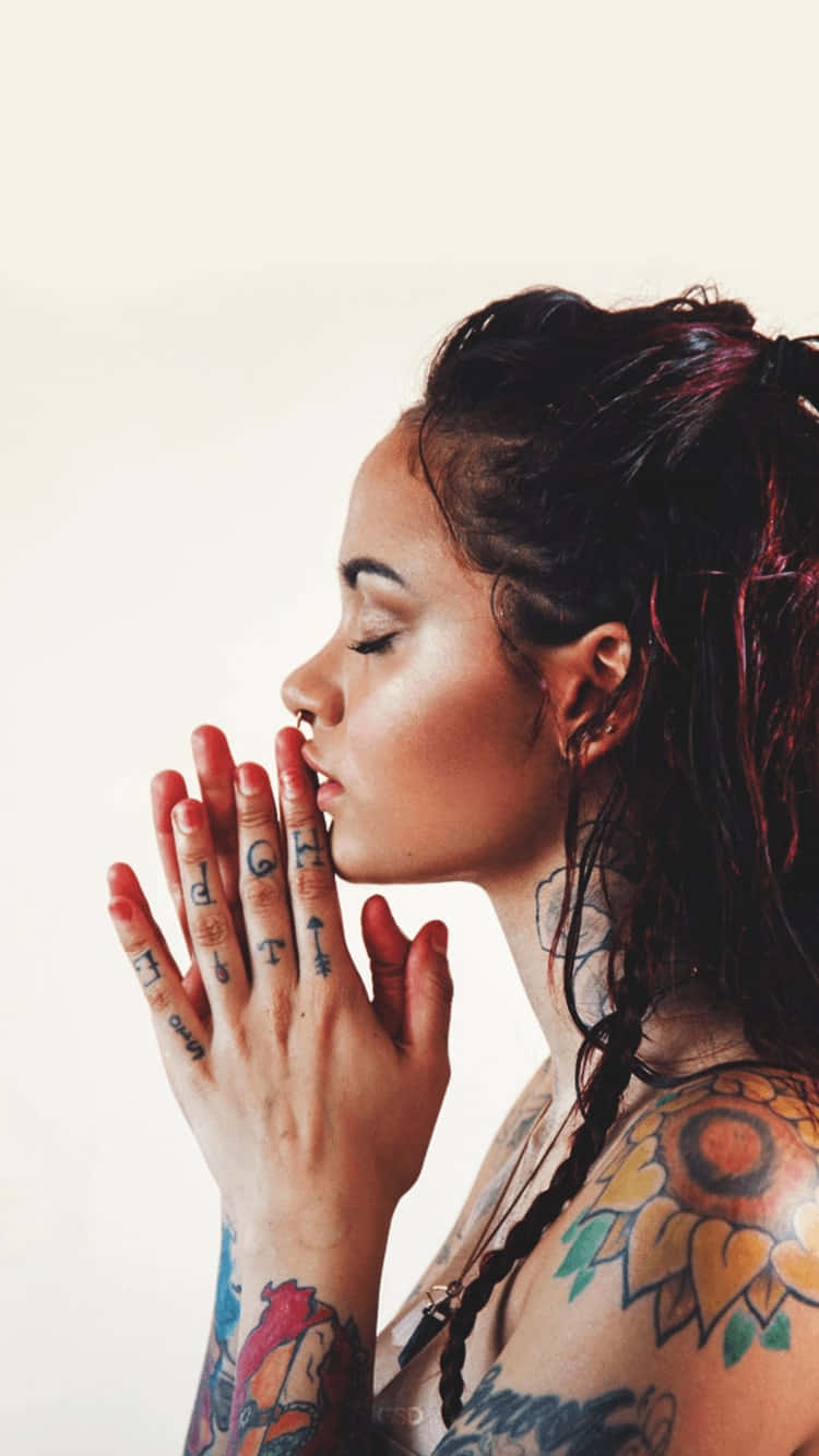 Music Icon Kehlani Performing On Stage Background