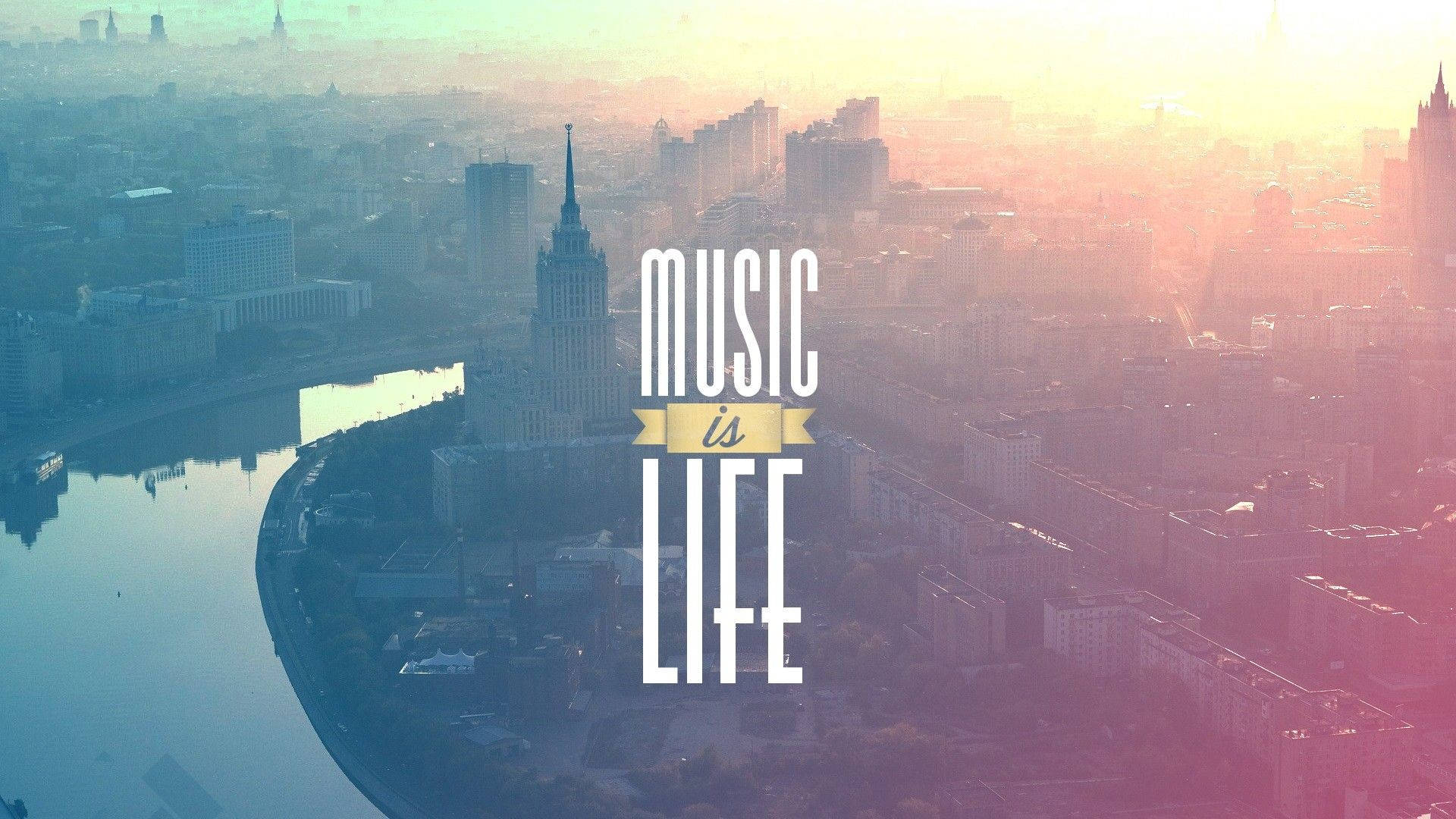 Music Is Life Quote Background