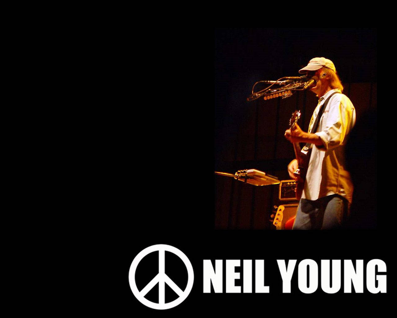 Music Legend Neil Young Digital Art Background