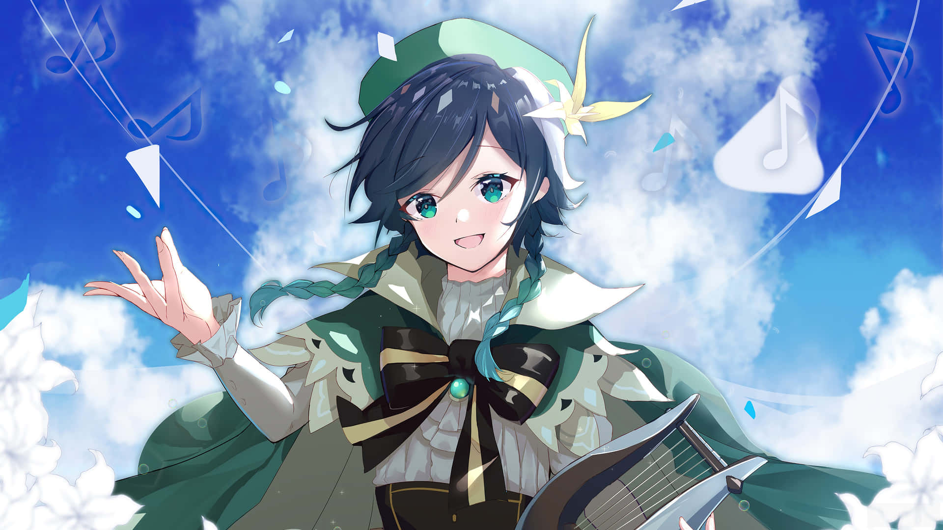 Music Notes Venti Pfp Background