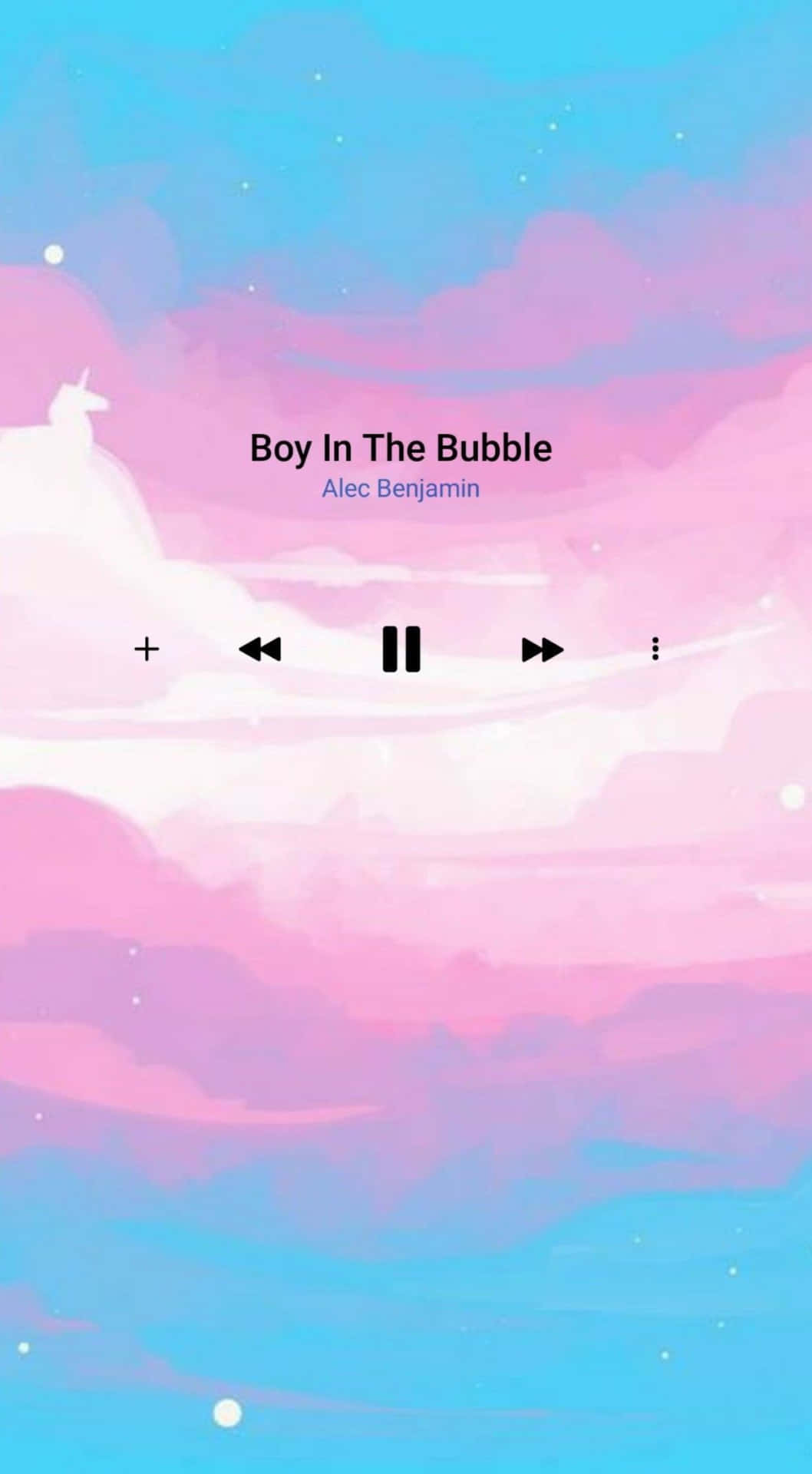 Music Player With Trans Aesthetic Background Background