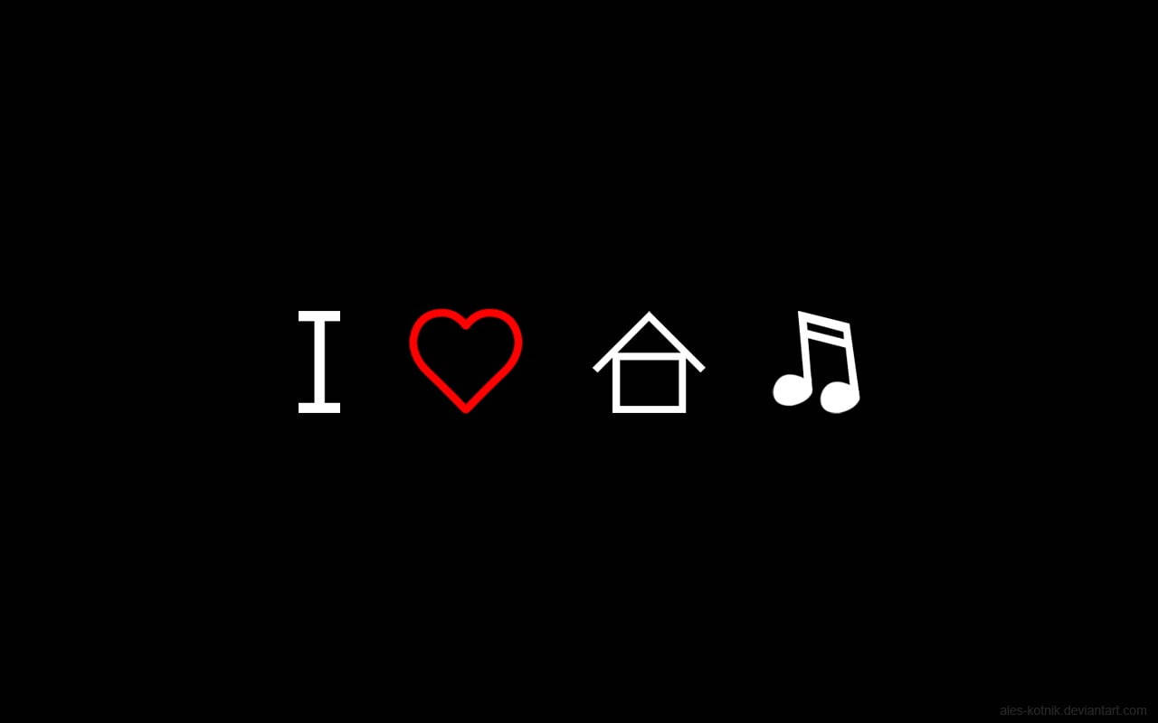 Music Symbols House Illustration Background