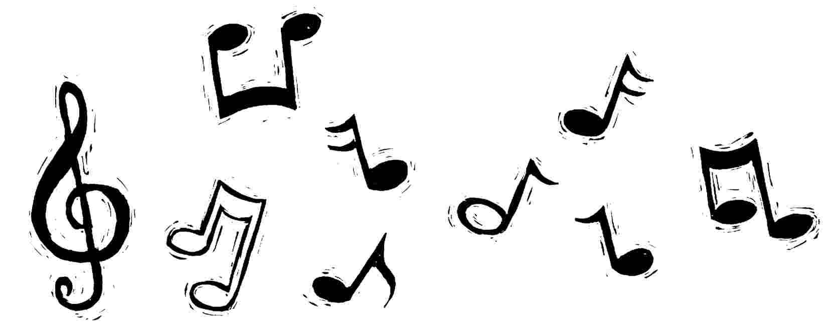 Music Symbols Simple Drawing Background