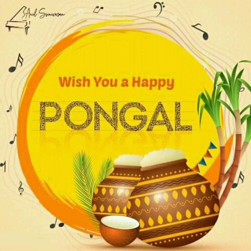 Musical Happy Pongal Background