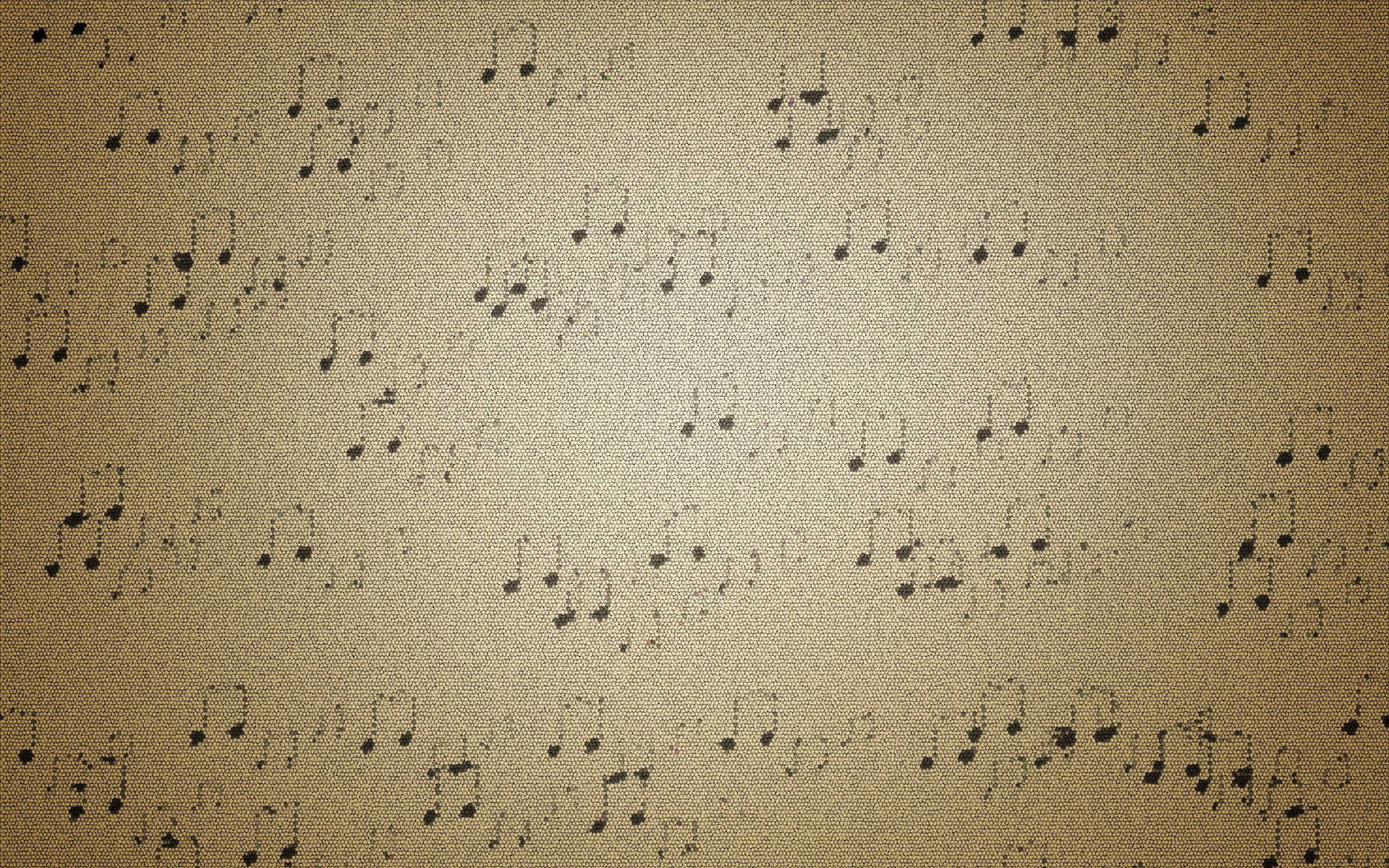 Musical Notes Blurry Paper Texture Background