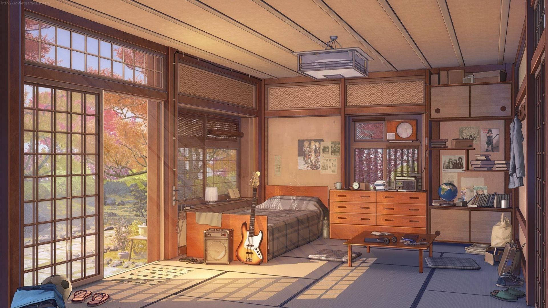 Musician Anime Room Background