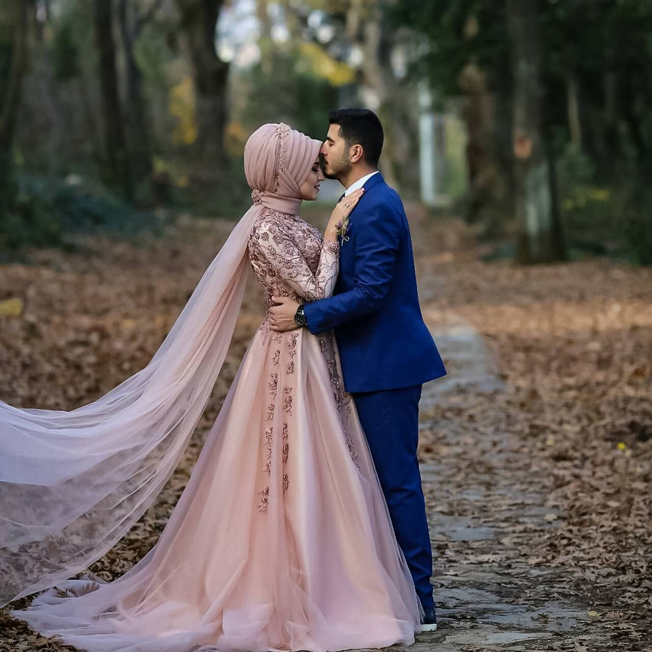 Muslim Couple Fall Aesthetic Photoshoot